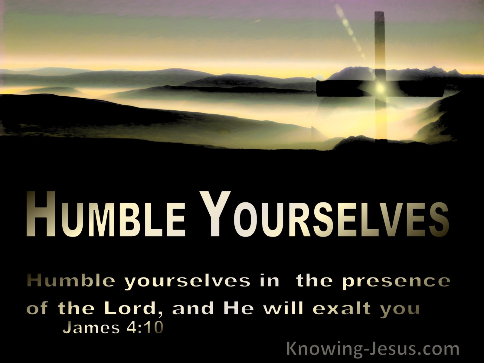 James 4:10 Humble Yourselves In The Presence  Of The Lord (black)